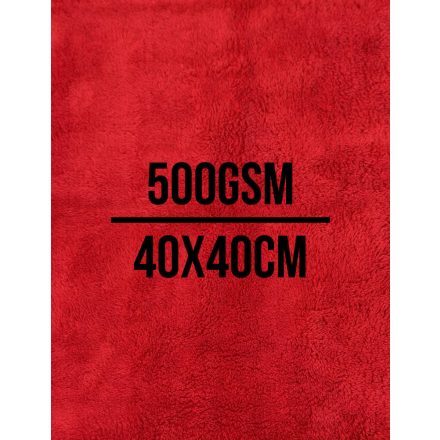 Mikroszálas Kendő 500GSM / 40x40CM Piros Szegélymentes